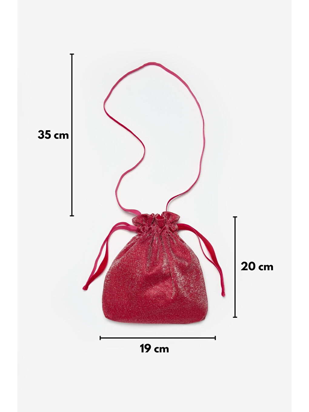 Kırmızı Simli Kız Çocuk Çanta-2