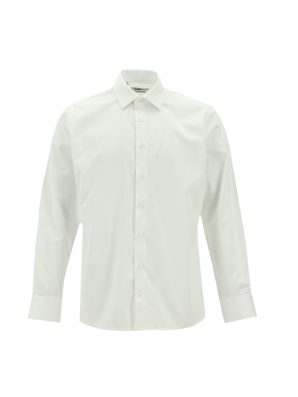 Beyaz Uzun Kol Slim Fit Dar Kesim Klasik Pamuk Gömlek