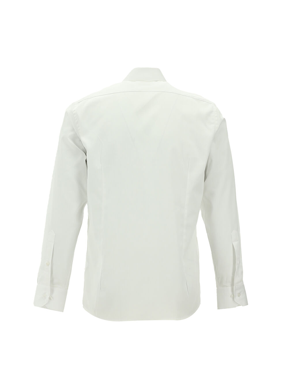 Beyaz Uzun Kol Slim Fit Dar Kesim Klasik Pamuk Gömlek-1
