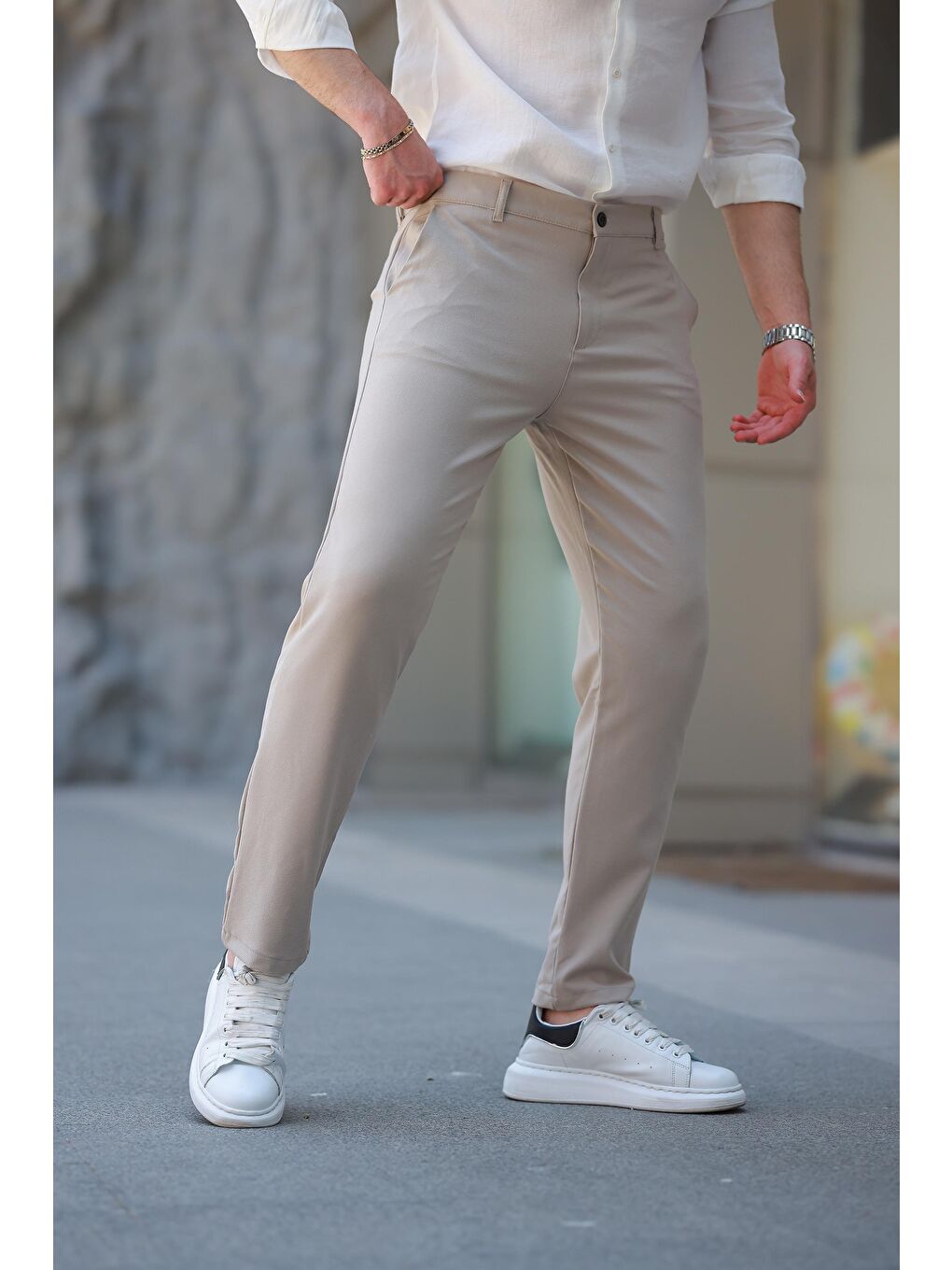 Bej Basic Erkek Pantolon E6576-9