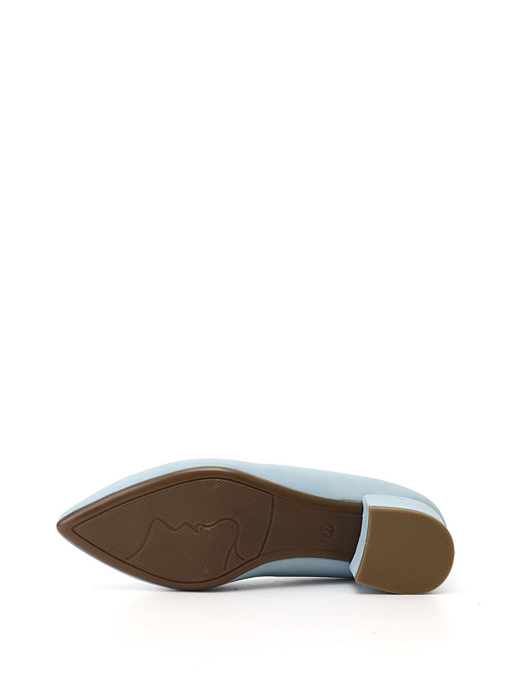 Mavi Kadın MAVİ Kısa Kalın Topuklu Hakiki Deri Ayakkabı-3