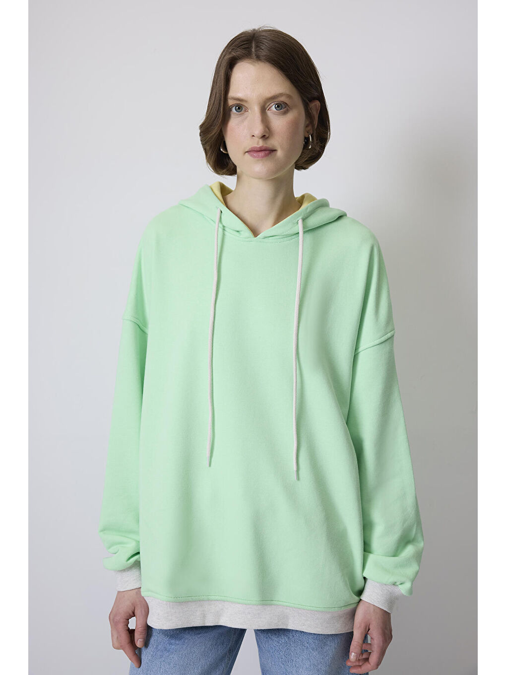 Yeşil Oversıze Sweatshırt