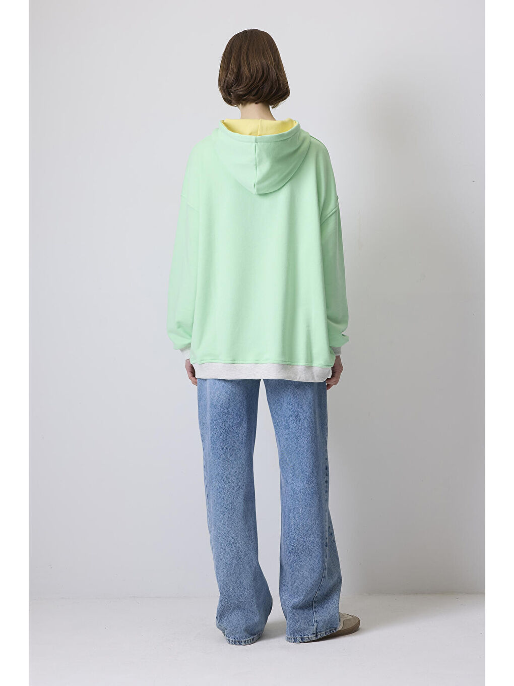 Yeşil Oversıze Sweatshırt-3