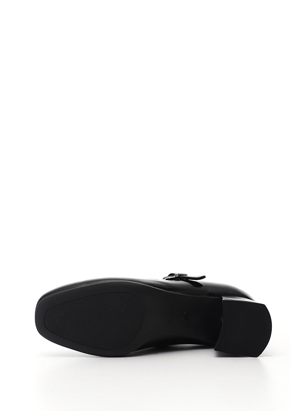 Siyah Kadın AÇIK SİYAH Kalın Topuklu Mary Jane Hakiki Deri Ayakkabı-3