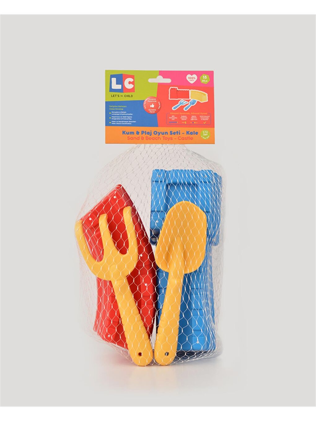 Mavi Kırmızı Kale Ve Kürek Seti-4