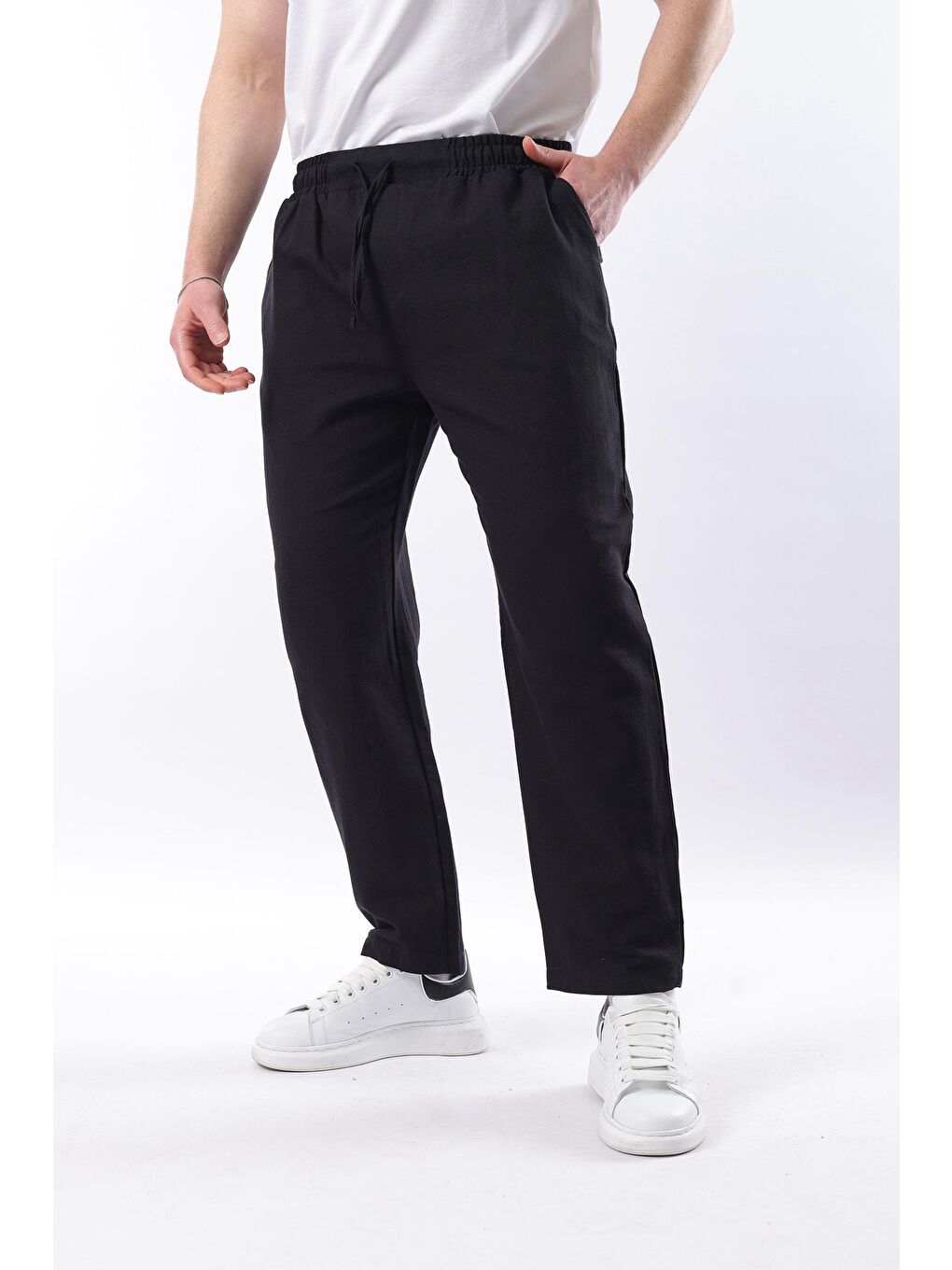 Siyah Fit Kesim Erkek Pantolon E6558