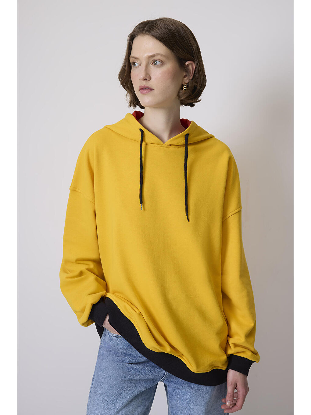 Turuncu Oversıze Sweatshırt