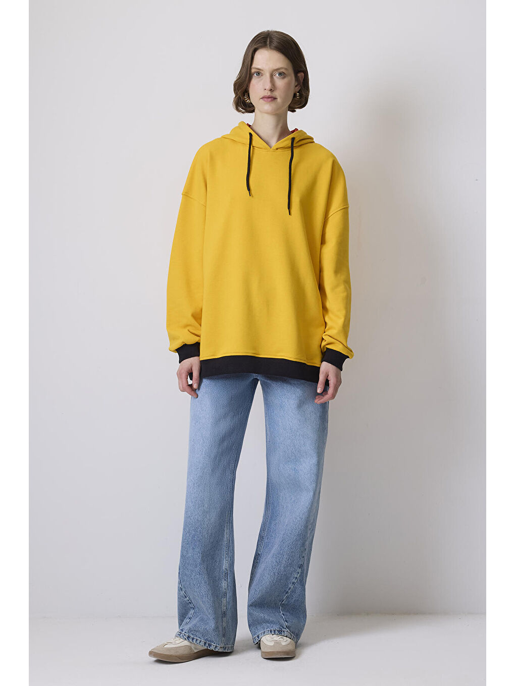 Turuncu Oversıze Sweatshırt-1