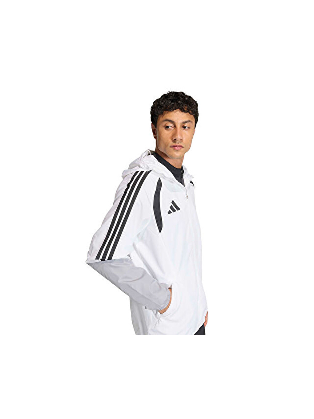 Tiro26c Aw Jkt Erkek Futbol Antrenman Yağmurluk Kb0140 Beyaz-3