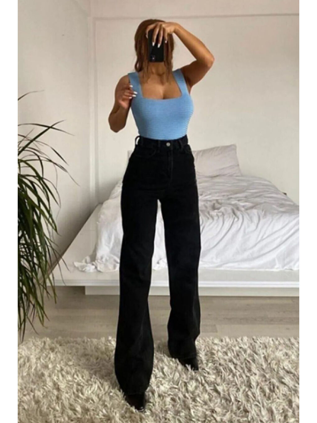 Palazzo Jean Pantolon Siyah   26615-2