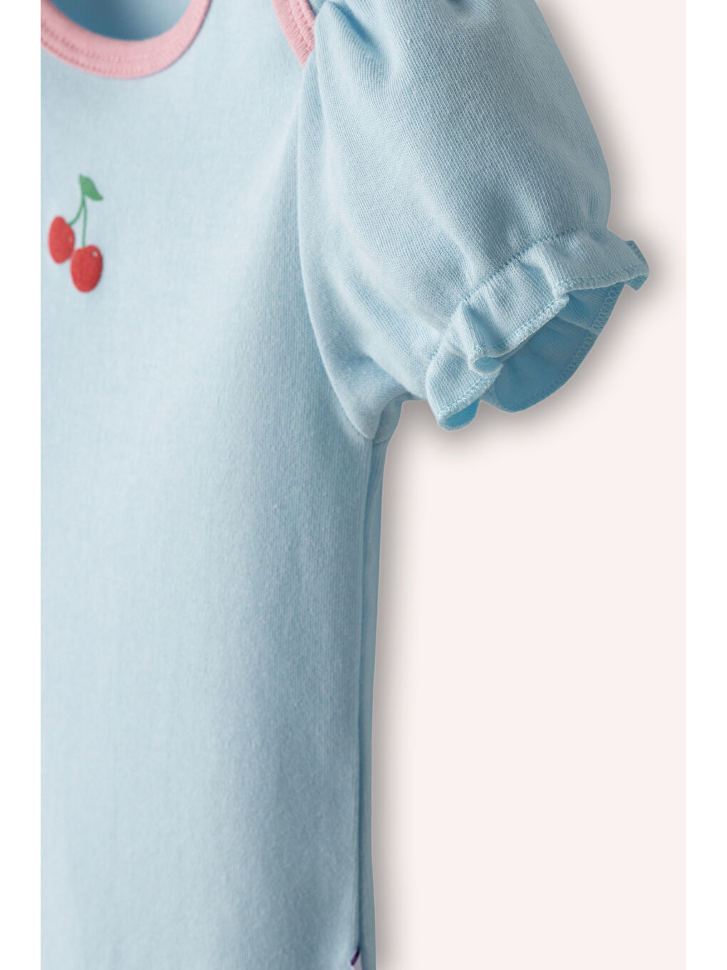 Yenidoğan Kiraz Baskılı Mavi Body-2