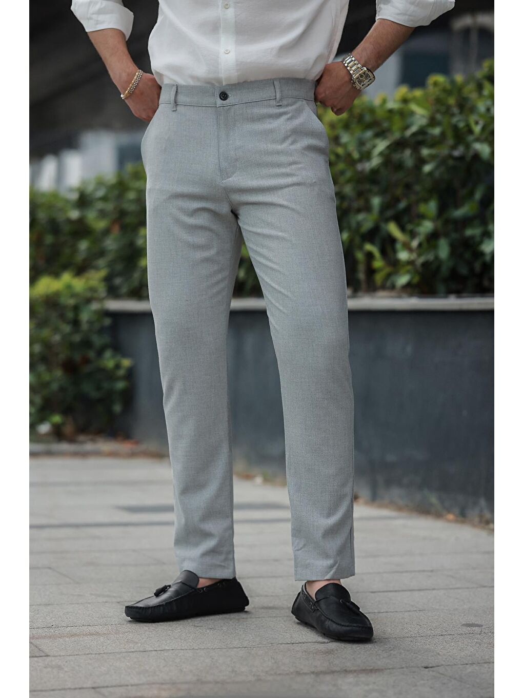 Gri Basic Erkek Pantolon E6576-1