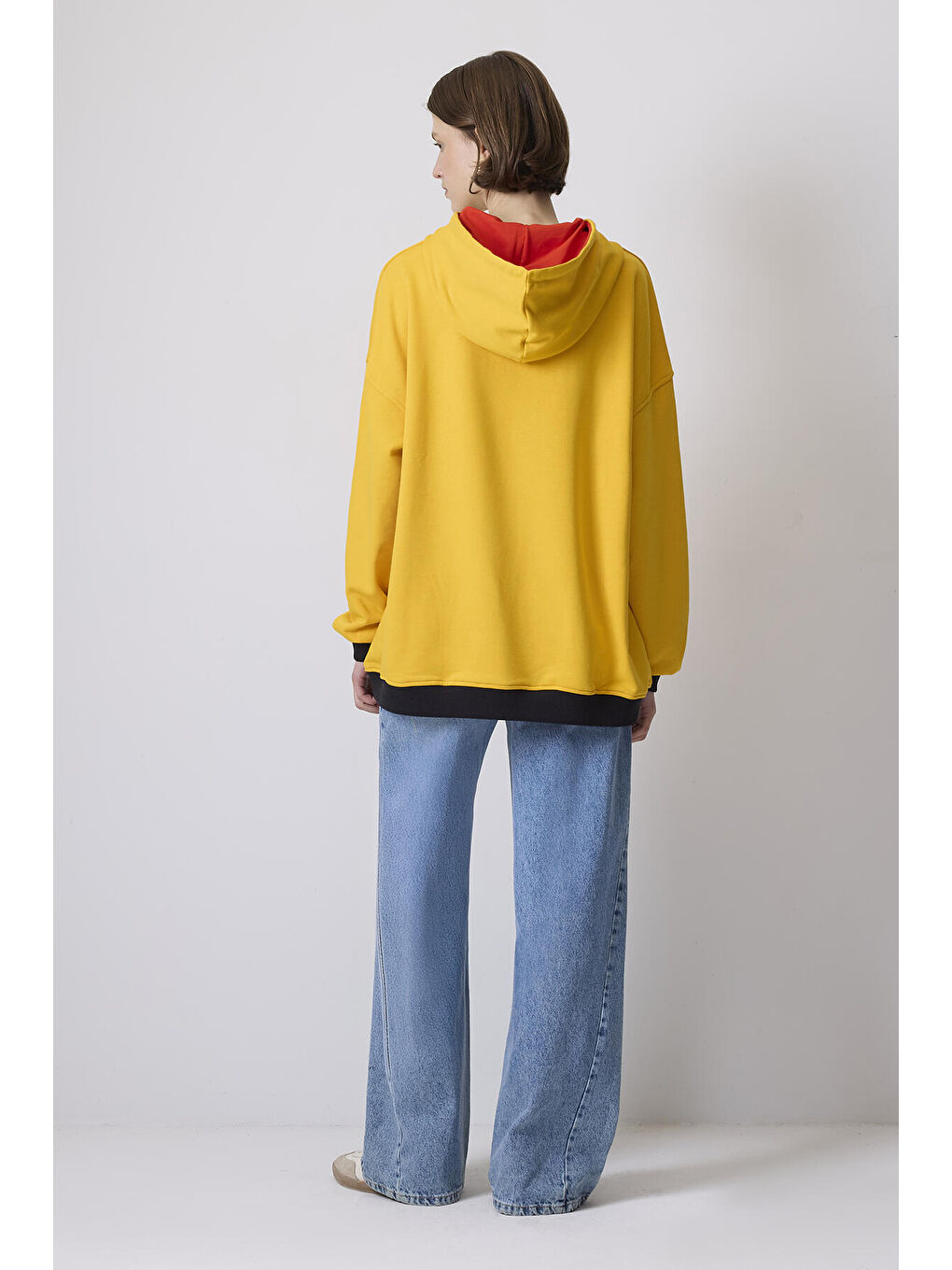 Turuncu Oversıze Sweatshırt-3