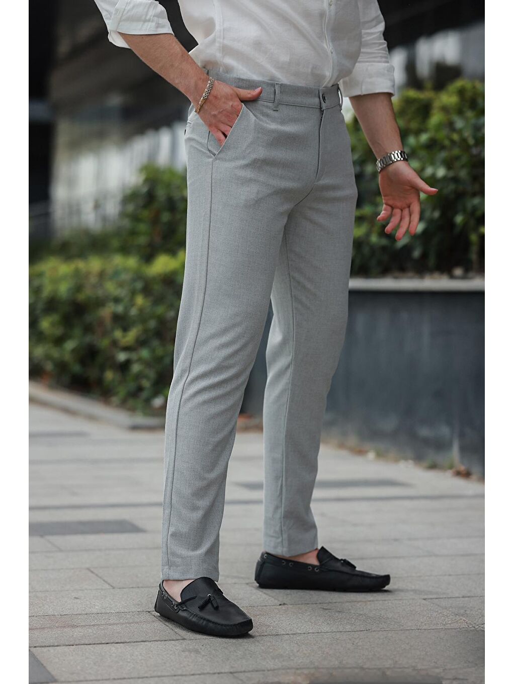 Gri Basic Erkek Pantolon E6576-2