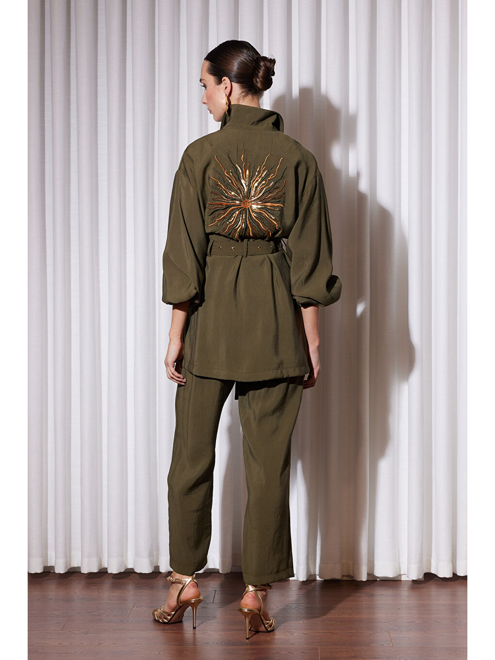 Nakışlı Kemerli Takım 5283 Haki-1