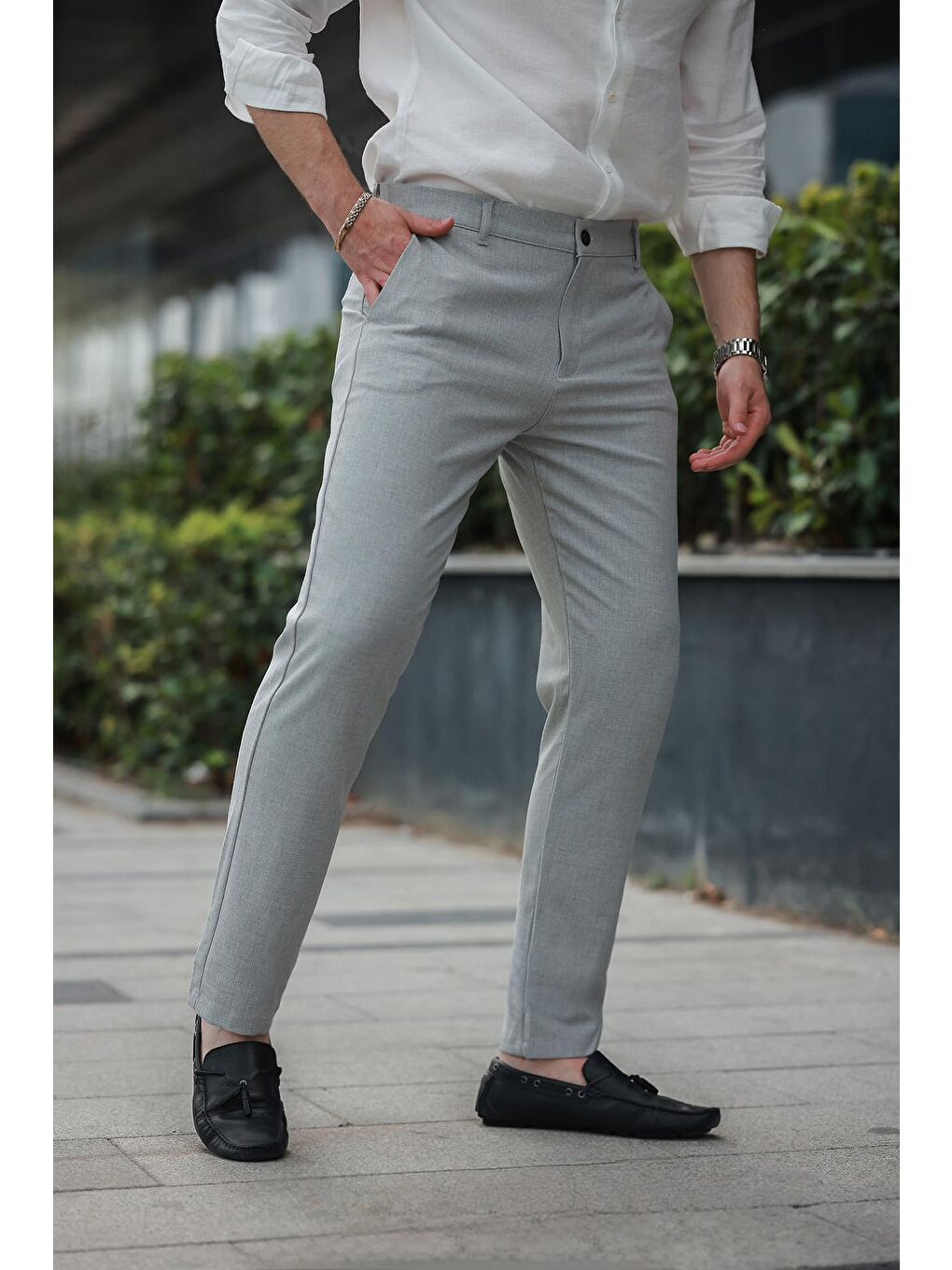 Gri Basic Erkek Pantolon E6576-3