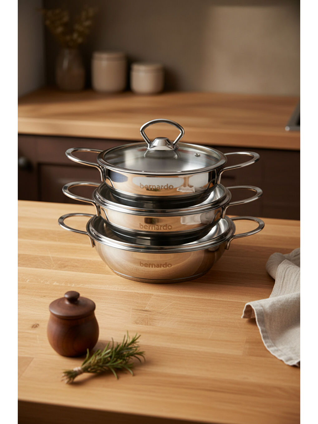 Gri Meyra 6 Parça Çelik Sahan Seti