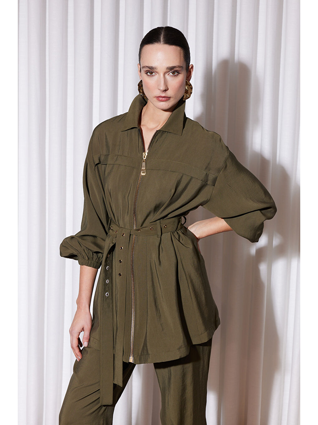 Nakışlı Kemerli Takım 5283 Haki-2