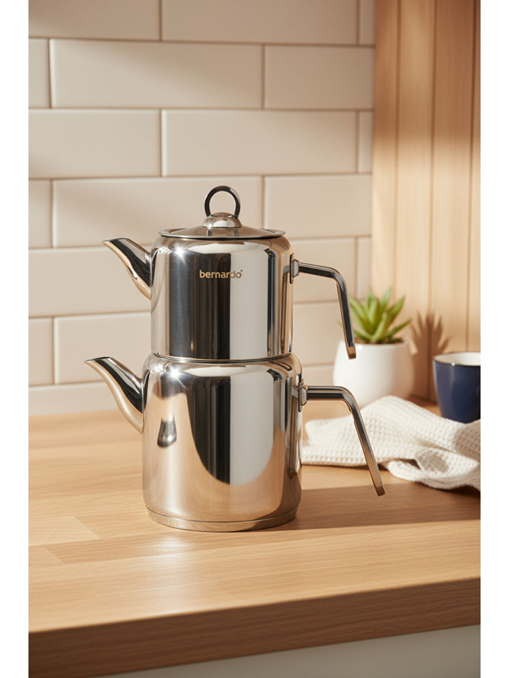 Gri Vellora Çelik Çaydanlık Takımı Orta-2