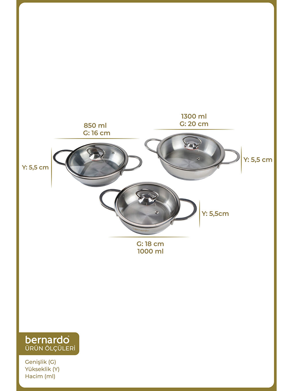 Gri Meyra 6 Parça Çelik Sahan Seti-1