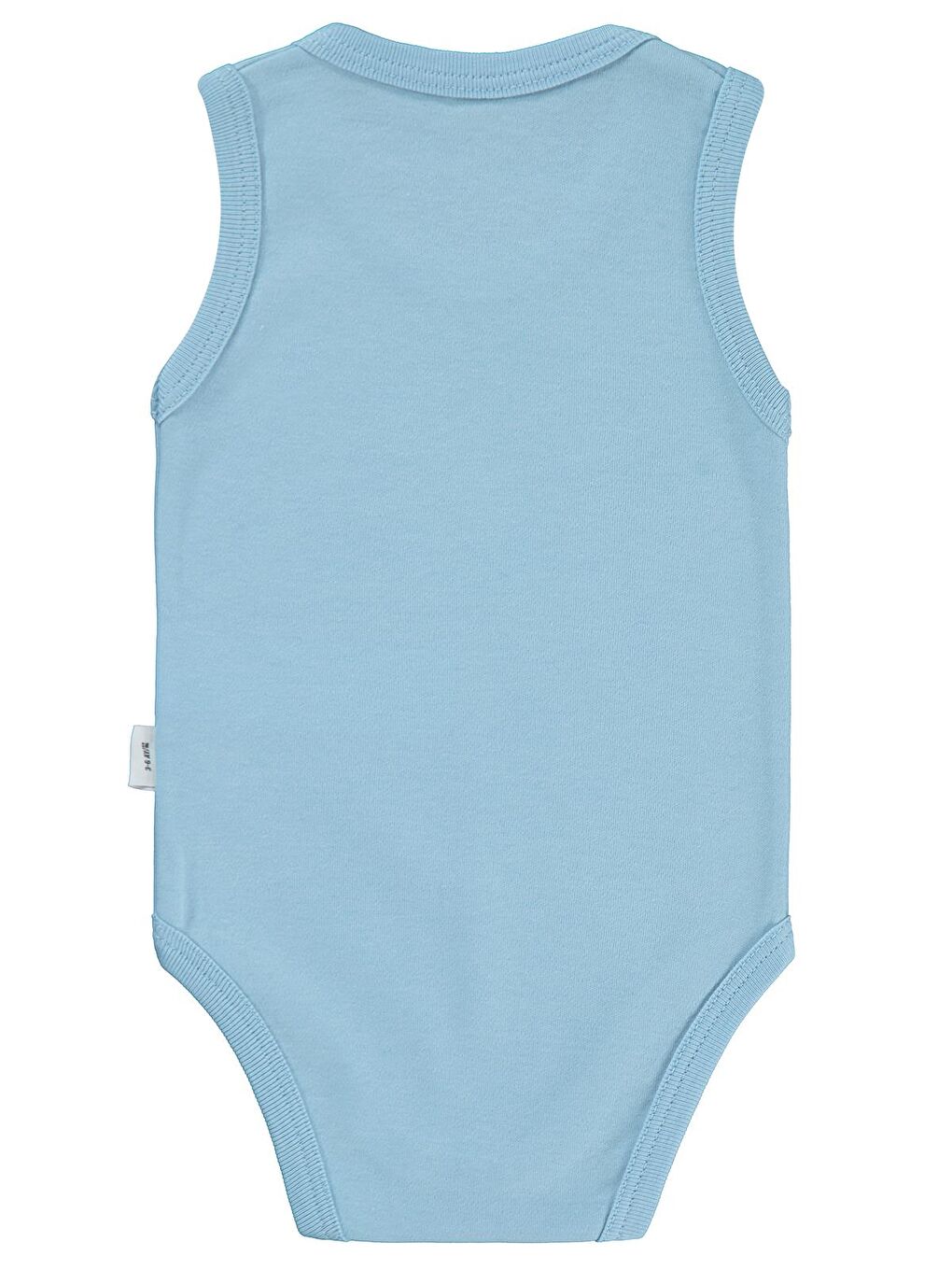 Baby Araba Baskılı 3-36 Ay Çıtçıtlı Badi - Mavi-1