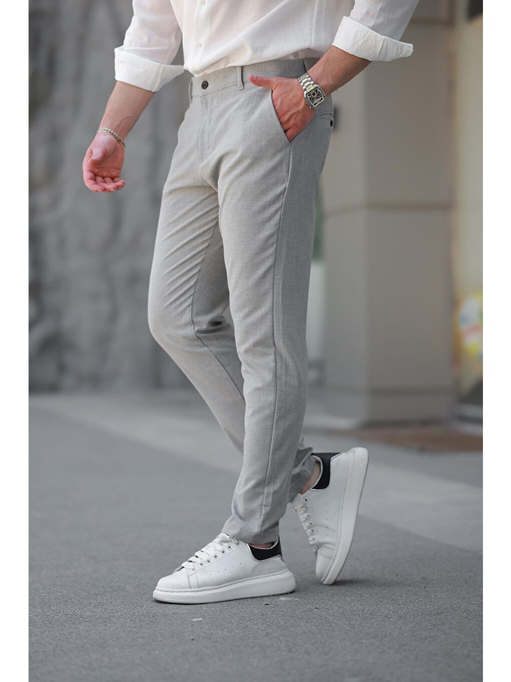 Gri Basic Erkek Pantolon E6576-7