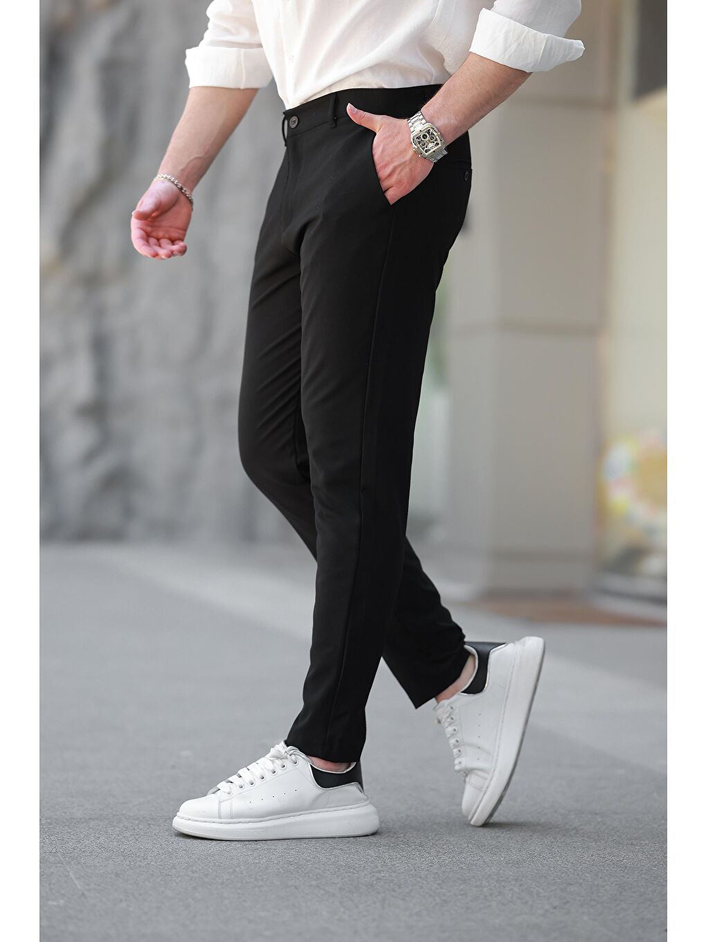 Siyah Basic Erkek Pantolon E6576-3