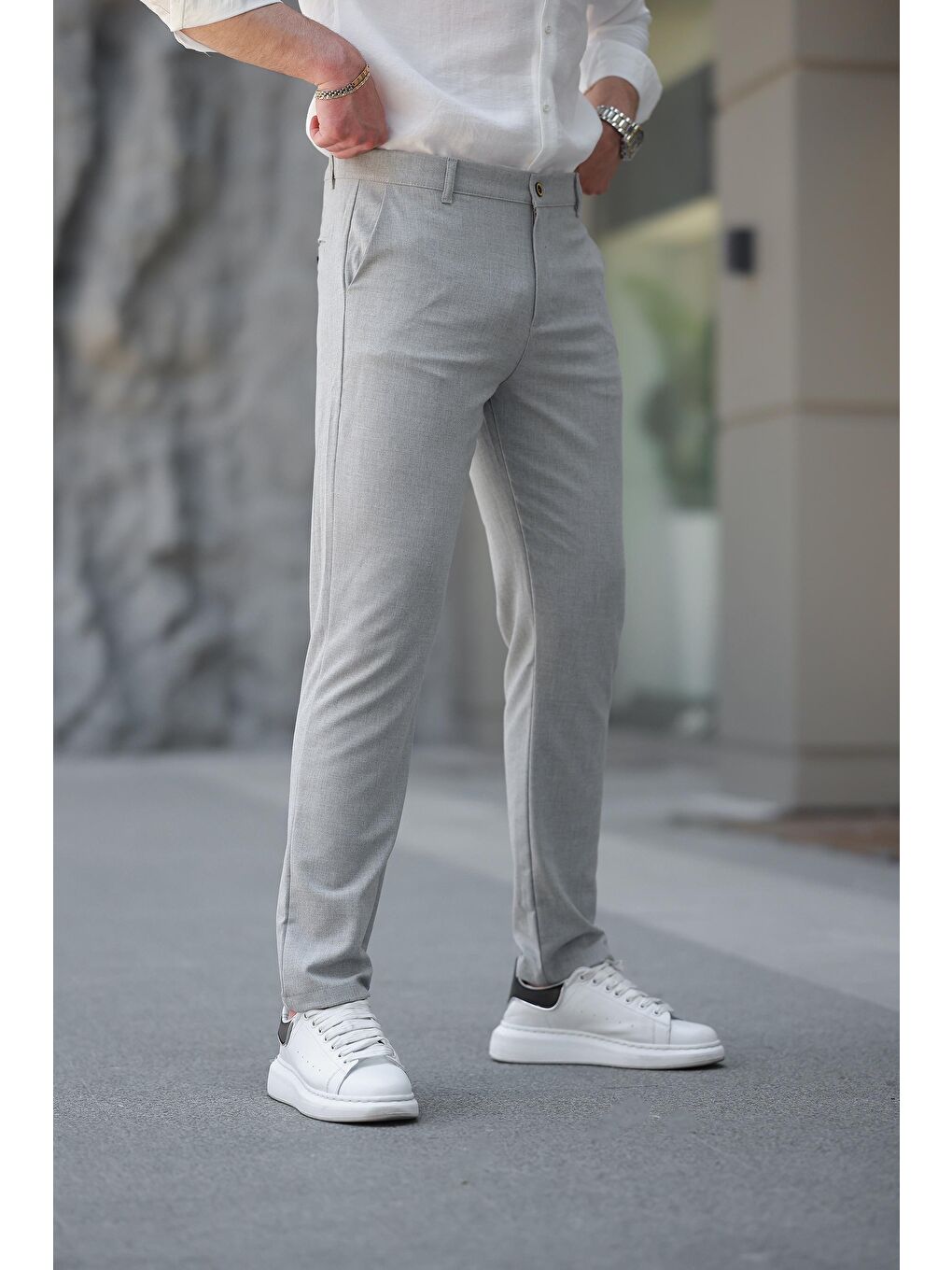 Gri Basic Erkek Pantolon E6576-8