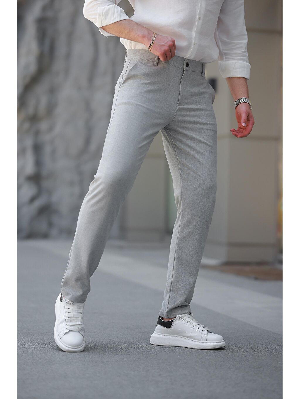 Gri Basic Erkek Pantolon E6576-9
