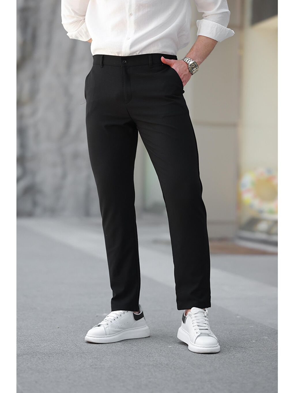 Siyah Basic Erkek Pantolon E6576-7