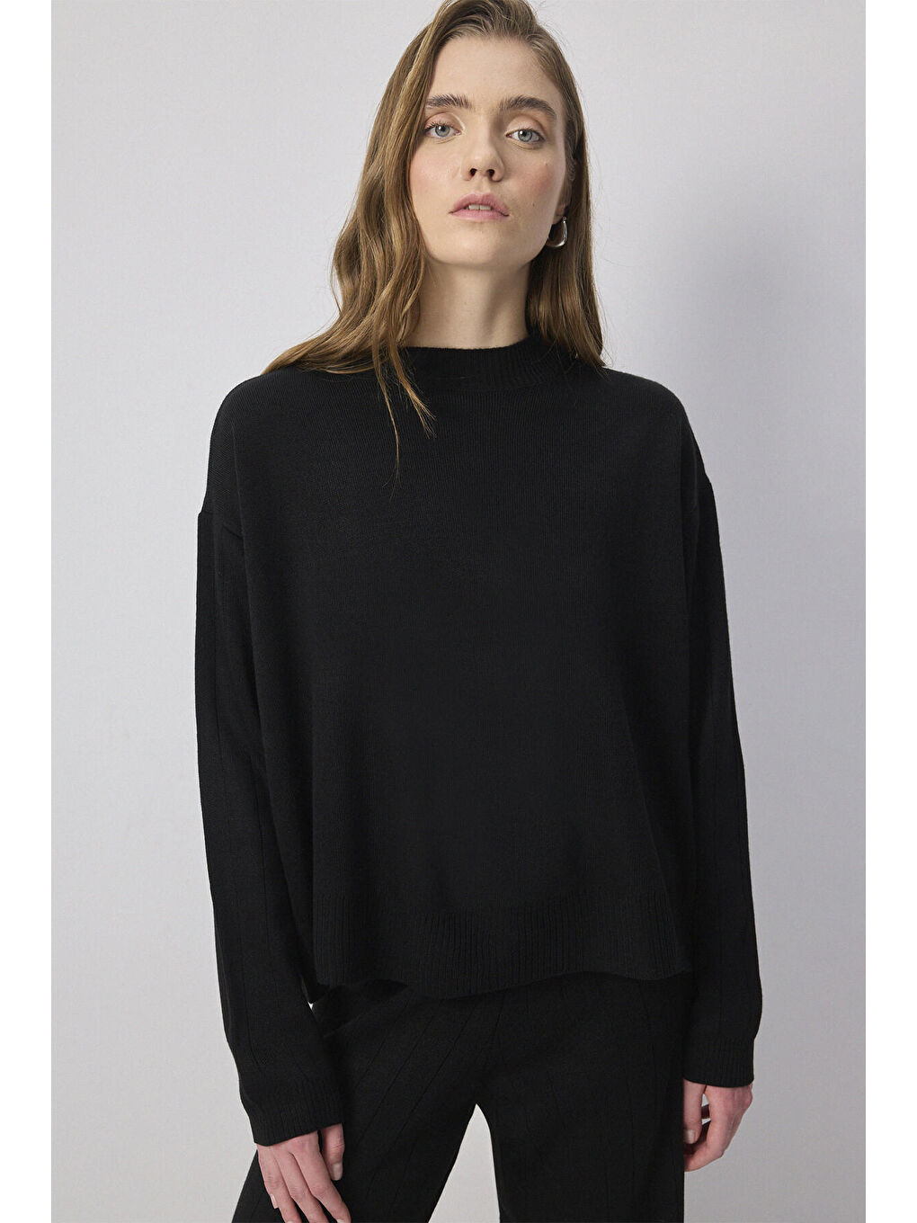 Siyah Kazak Pantolon Triko Takım-1