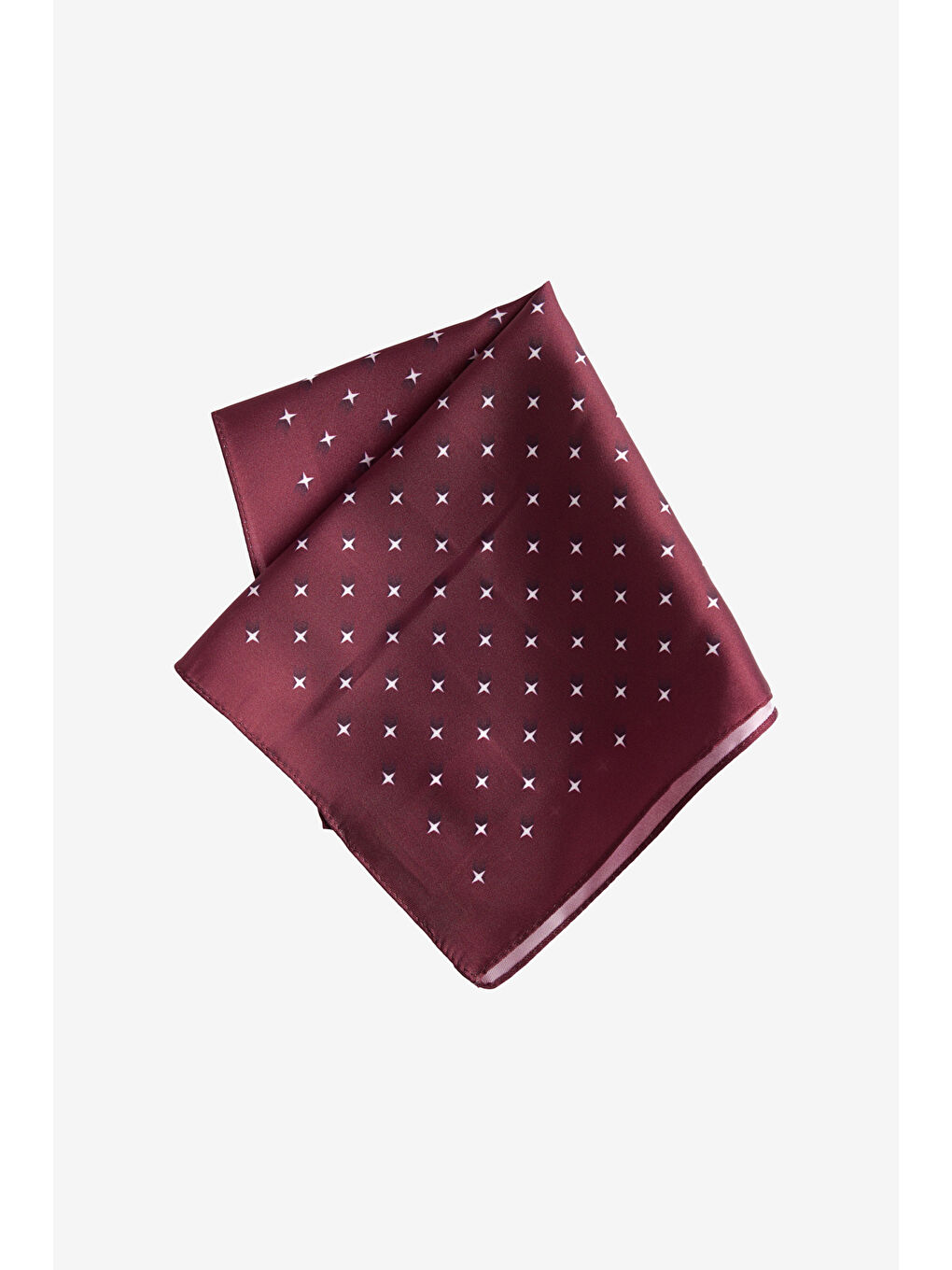 Erkek Bordo-Beyaz Desenli Mendil