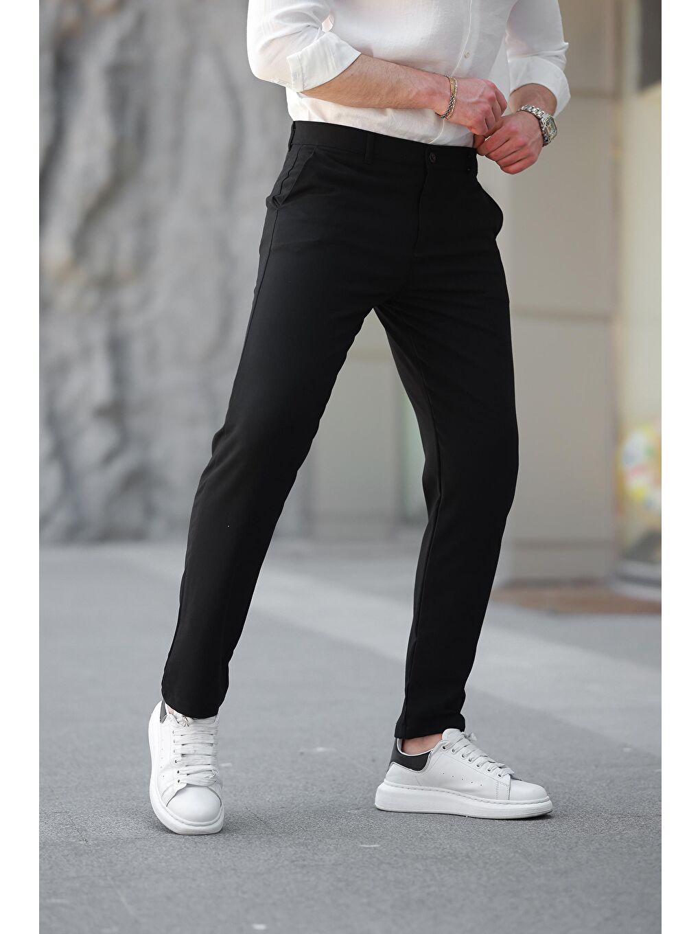 Siyah Basic Erkek Pantolon E6576-8