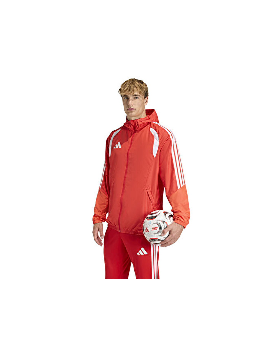 Tiro26c Aw Jkt Erkek Futbol Antrenman Yağmurluk Kb0142 Kırmızı