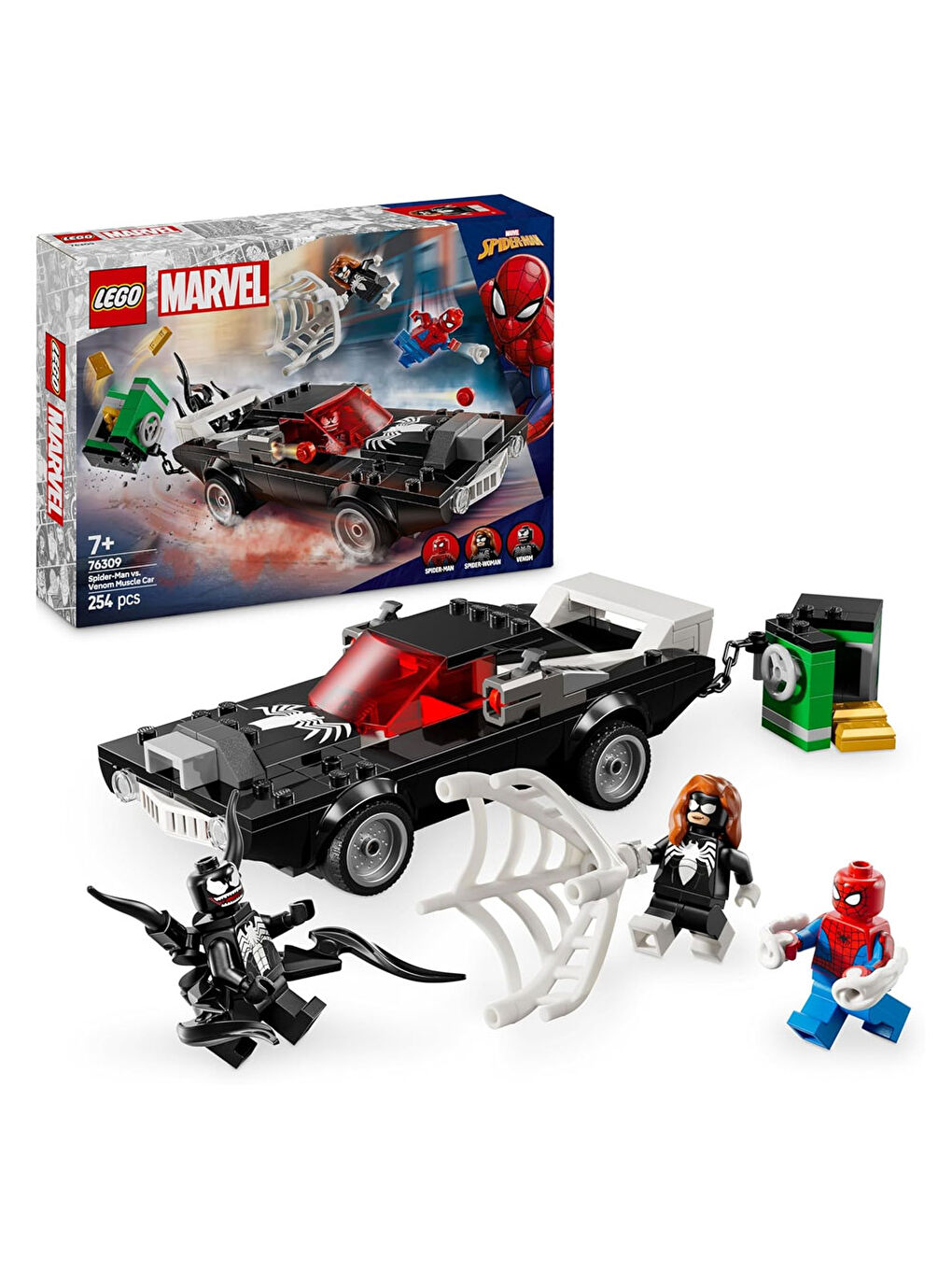 Marvel Örümcek Adam Venom Arabasına Karşı 76309