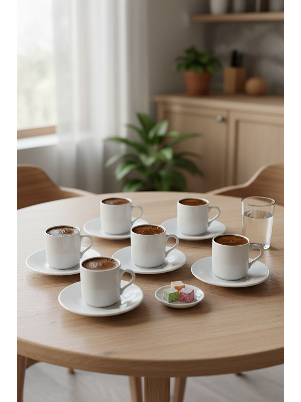 Beyaz Hermes 6 Kişilik Fincan Takımı-3