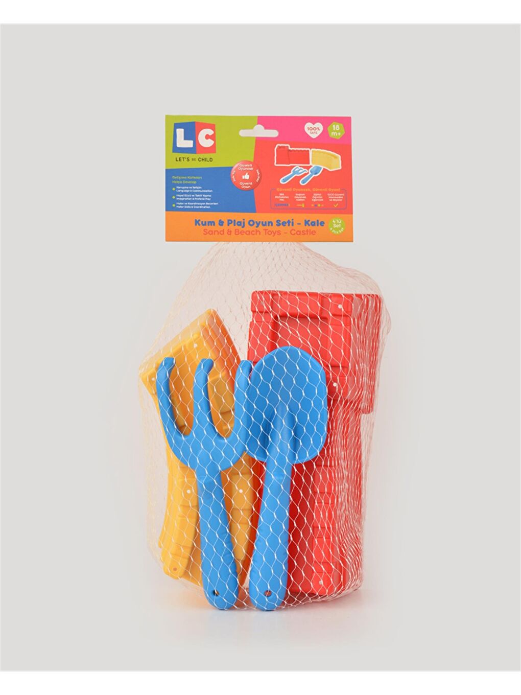 Kırmızı Sarı Kale Ve Kürek Seti-5