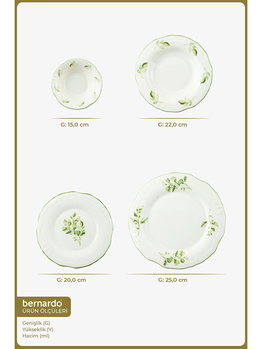 Beyaz Leaf Tifany 24 Parça Yemek Takımı-1