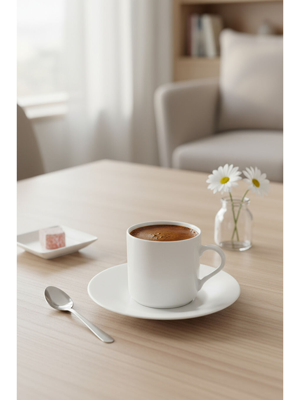 Beyaz Hermes 6 Kişilik Fincan Takımı-6