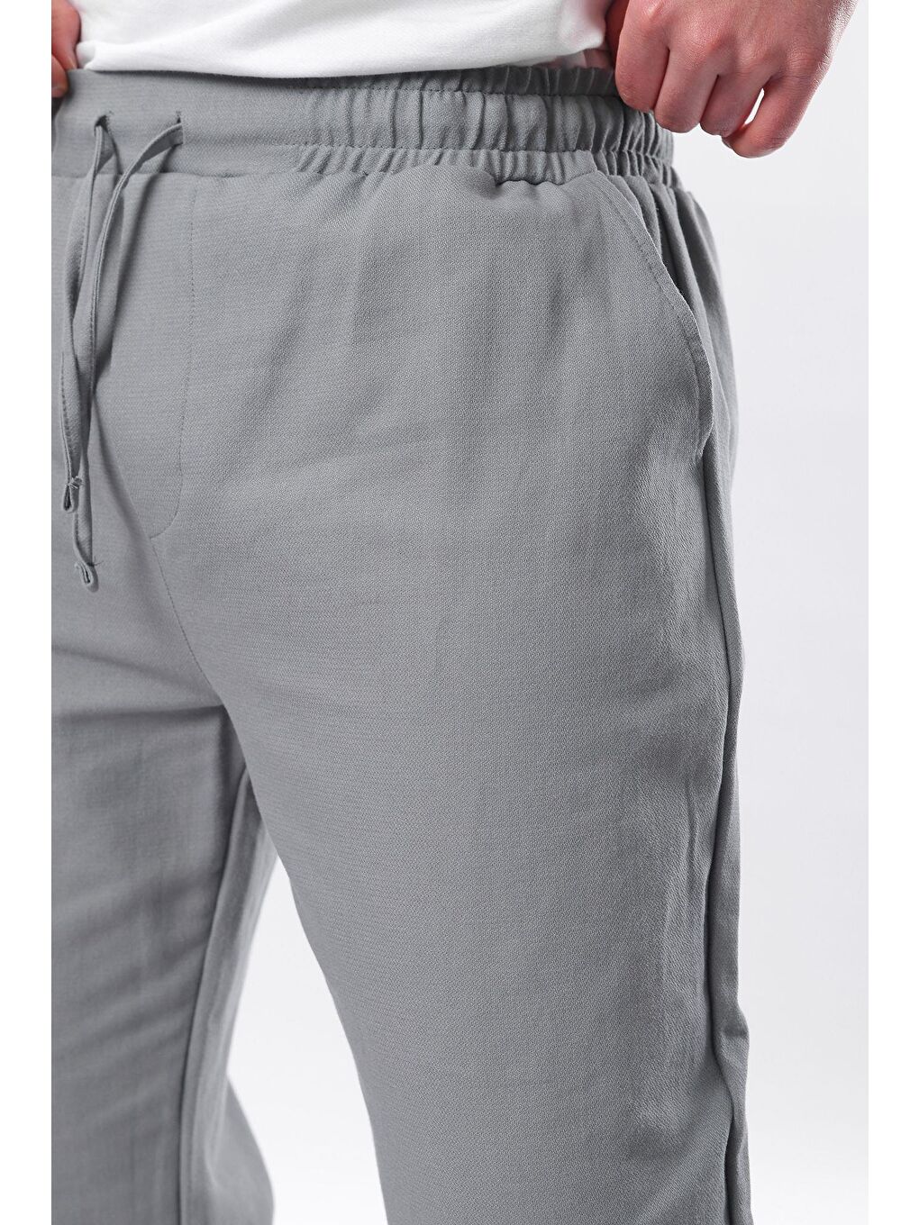 Gri Füme Fit Kesim Erkek %100 Pamuk Pantolon E6558-4