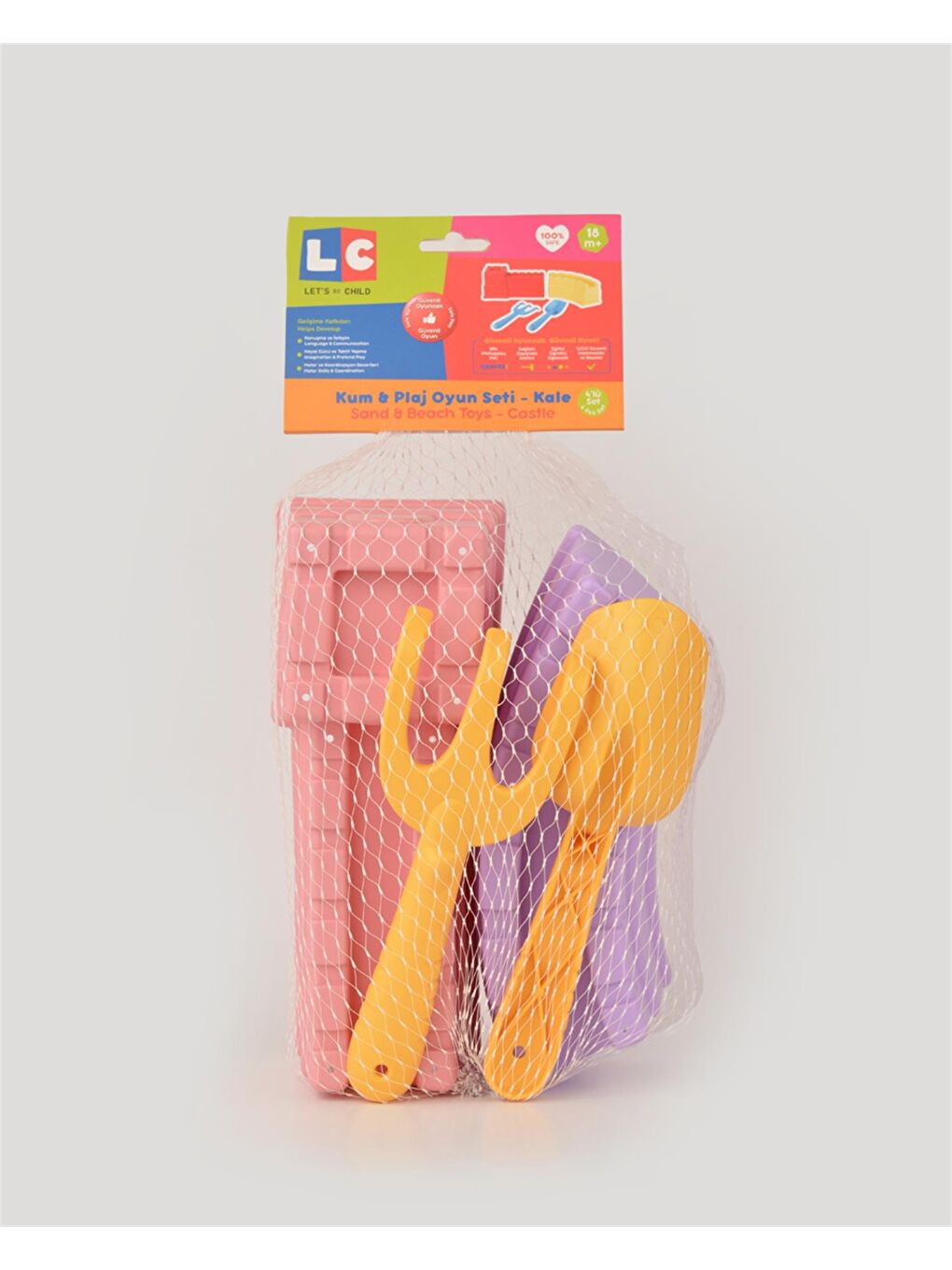 Pembe Mor Kale Ve Kürek Seti-5