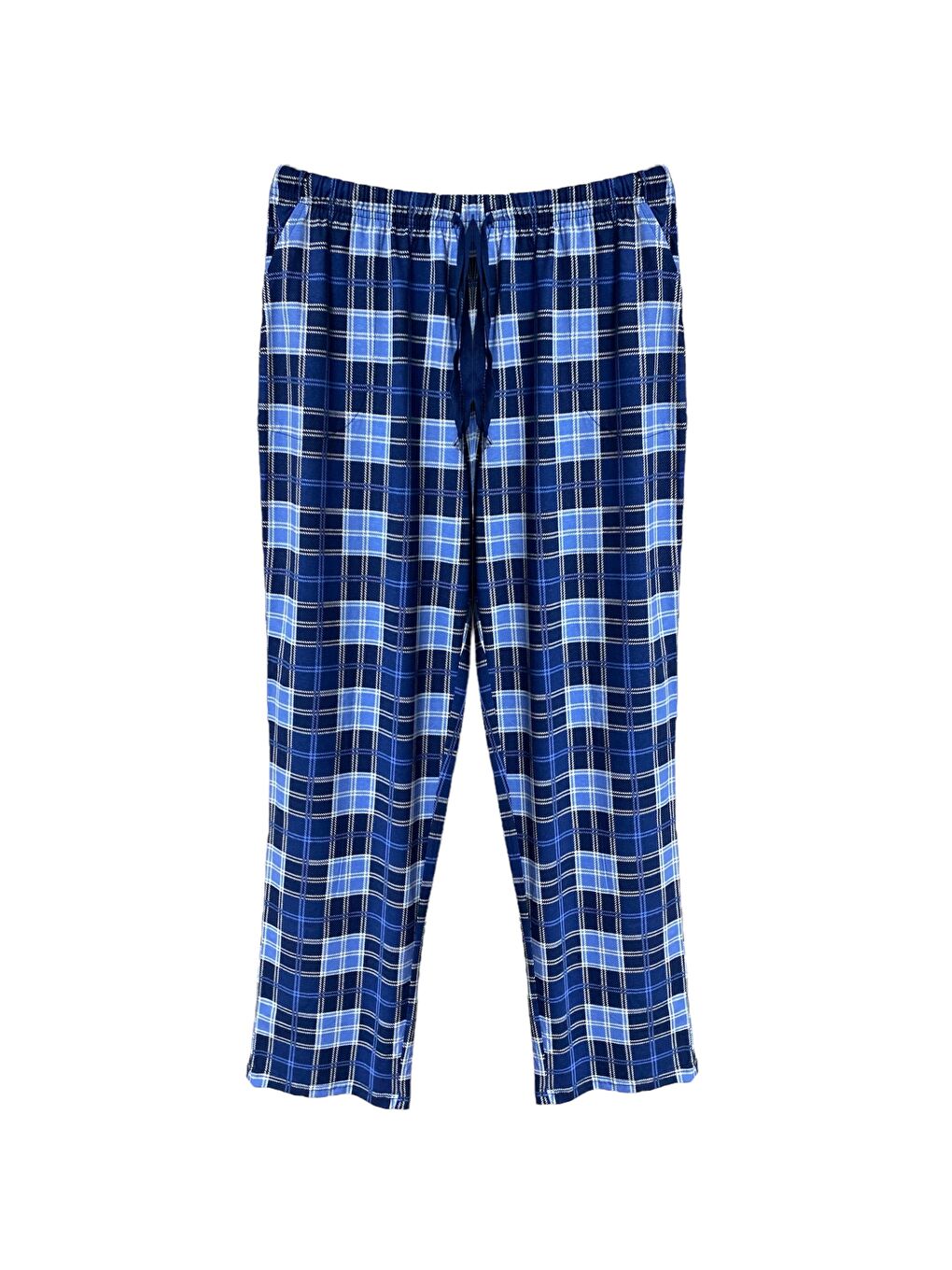 Formo Mavi Erkek Ekose %100 Pamuk Yüksek Kalite Rahat Büyük Beden Pijama Altı