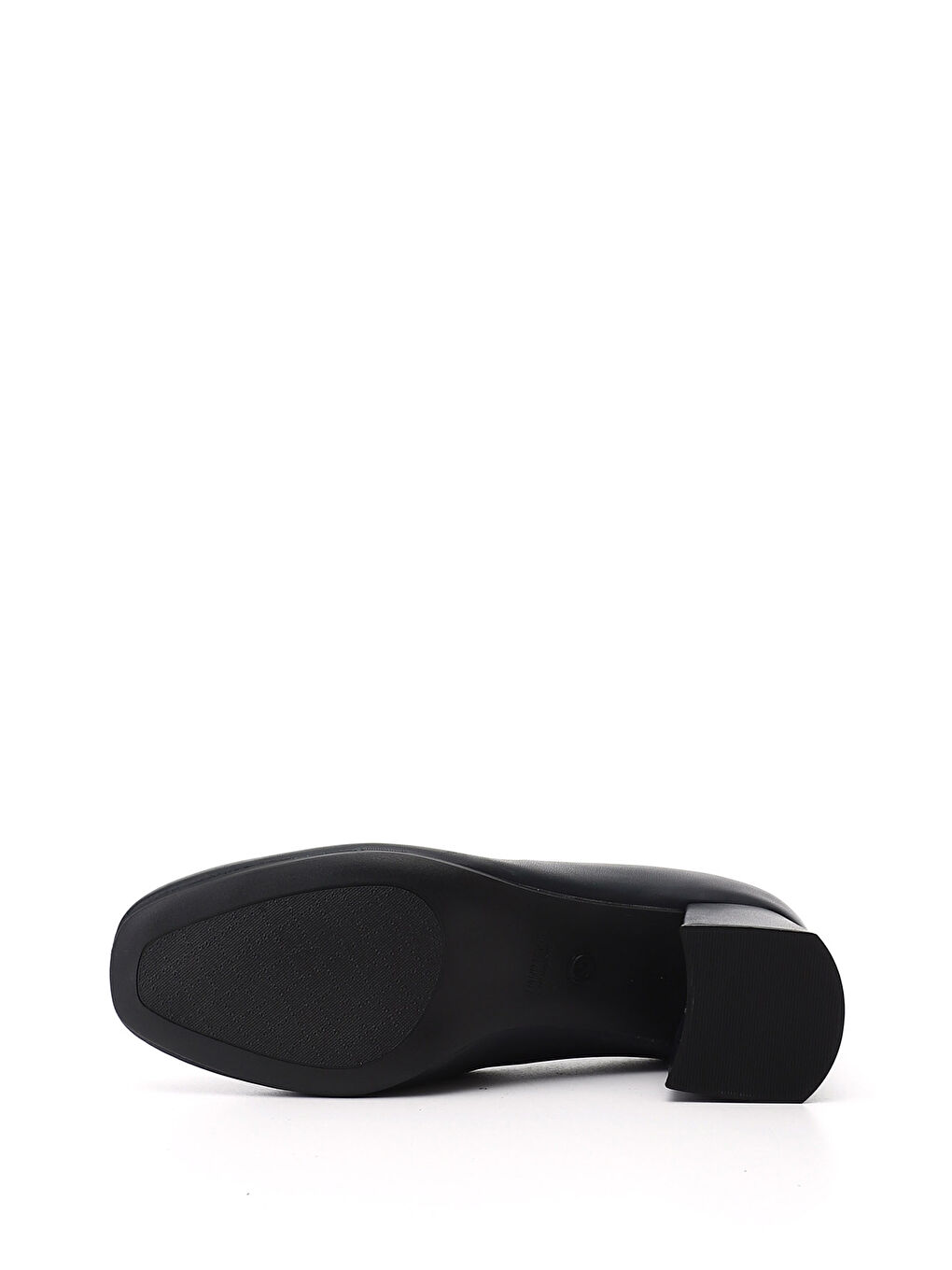 Lacivert Kadın AÇIK LACİVERT Küt Burun Kalın Topuklu Hakiki Deri Ayakkabı-3