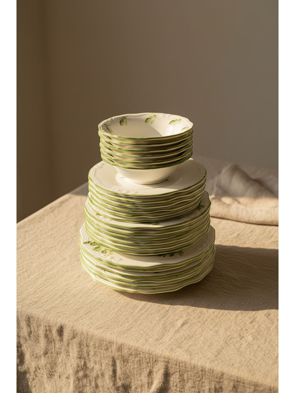 Beyaz Leaf Tifany 24 Parça Yemek Takımı-7