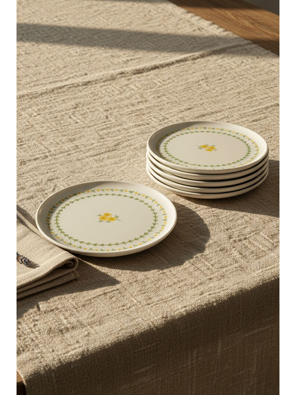 Beyaz Mimoza 6 Parça Pasta Takımı-5