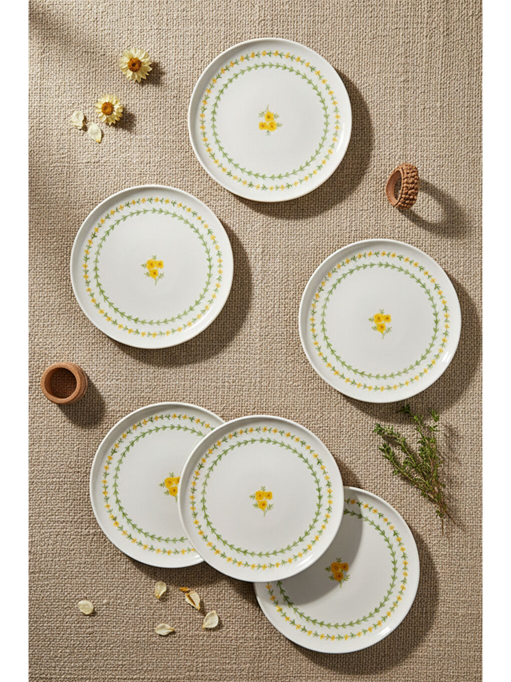 Beyaz Mimoza 6 Parça Pasta Takımı-6