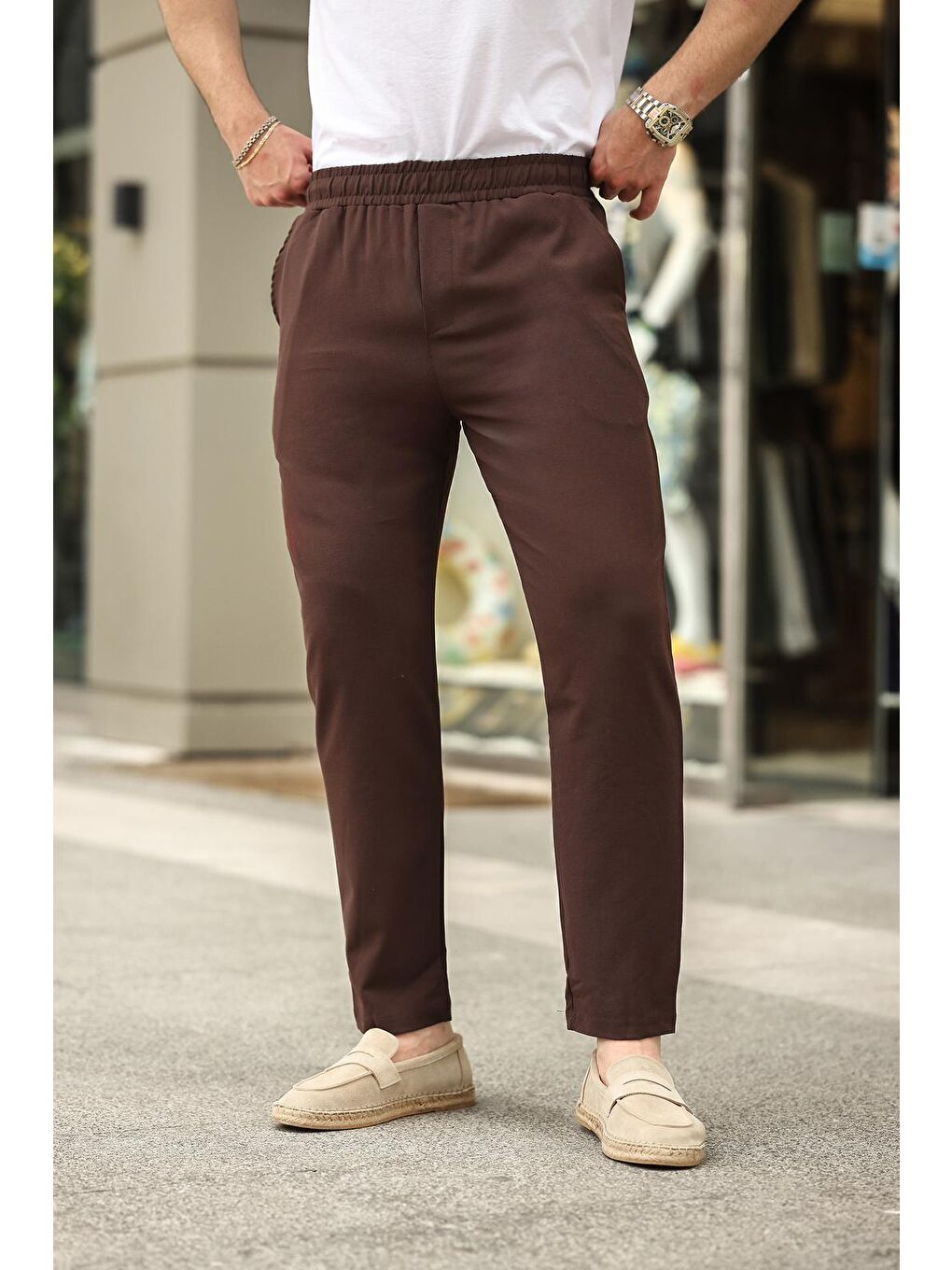 Acı Kahverengi Relaxed Erkek Pantolon 6510-1