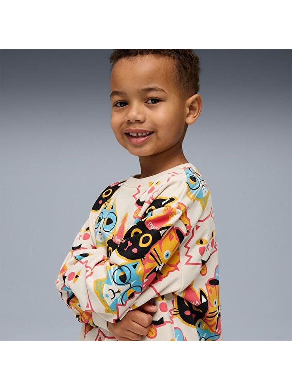 Karışık Moody Crew Çocuk Bisiklet Yaka Sweatshirt-2