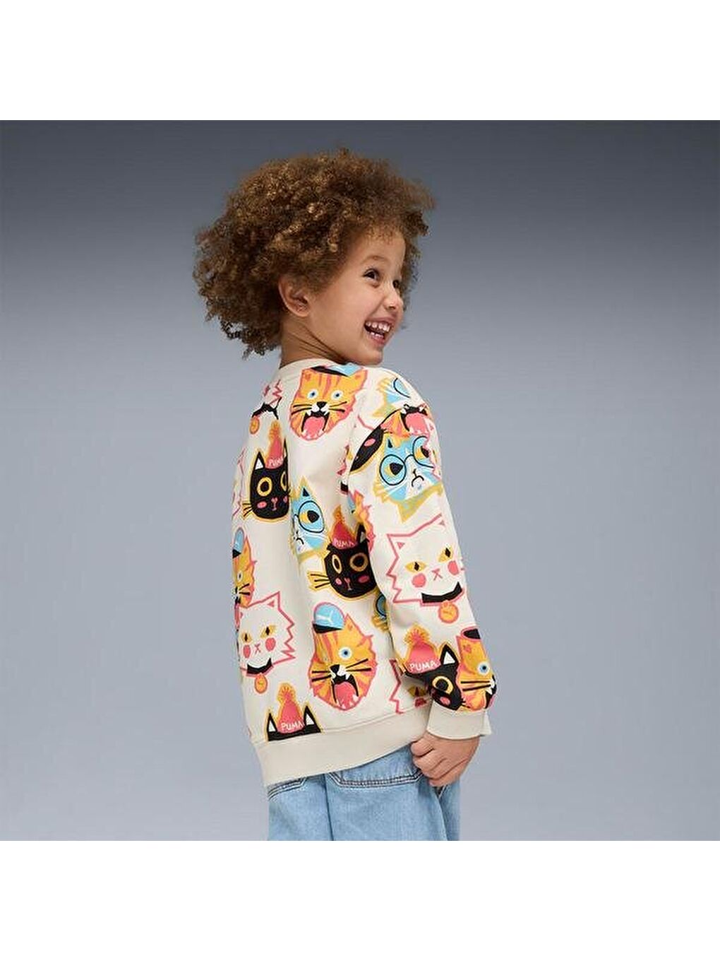 Karışık Moody Crew Çocuk Bisiklet Yaka Sweatshirt-4