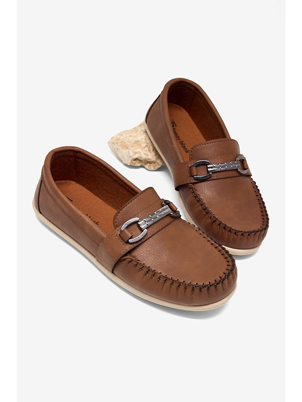 Kahverengi Erkek Çocuk Taba Termo Taban Metal Tokalı Loafer-3